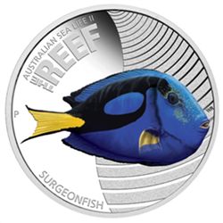 2012 1/2 oz Proof Silver Surgeonfish - Sea Life II Seri