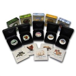 2011-2012 1 oz Proof Silver Wildlife in Need 5-Coin Ser