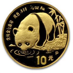 1987 (1/10 oz Proof) Gold Chinese Pandas PF-68 UCAM NGC