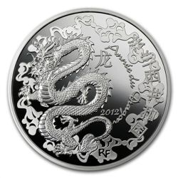 2012 10 Euro Silver Proof Year of the Dragon - Lunar Se
