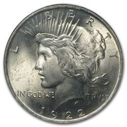1922 Peace Dollar MS-65 NGC - Binion Collection