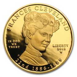 2012-W 1/2 oz Proof Gold Frances Cleveland (w/Box &amp;