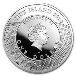 Niue 2010 Proof Silver $1 Butterflies - Apollo