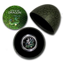 2012 1/2 oz Silver Niue $2 Pearl Dragon in Dragons Egg