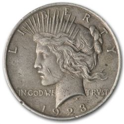 1923 Peace Dollar - Extra Fine - VAM-1D Whisker Cheek T