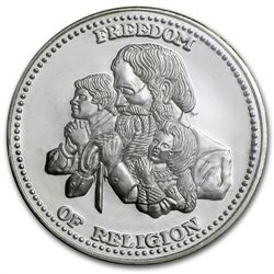 1 oz Johnson Matthey (Sealed-Freedom of Religion) Silve