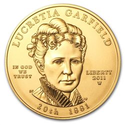 2011-W 1/2 oz Uncirculated Gold Lucretia Garfield (w/Bo