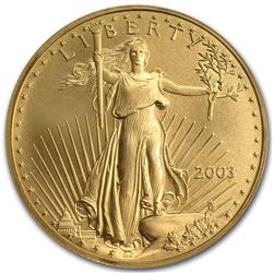 2003 1 oz Gold American Eagle MS-69 PCGS Tommy Franks L