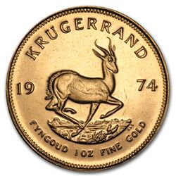 1974 1 oz Gold South African Krugerrand BU