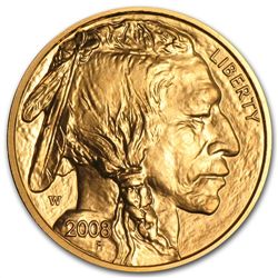 2008-W 1/2 oz Uncirculated Gold Buffalo (w/Box &amp; Co