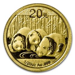 2013 1/20 oz Gold Chinese Panda (Sealed)