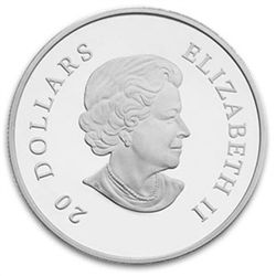 2012 1 oz Silver Canadian $20 Swarovski Crystal Snowfla