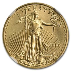 2013 1/10 oz Gold American Eagle MS-69 NGC Early Releas