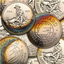 1 oz Engelhard Prospector Silver Rounds (Beautiful Toni