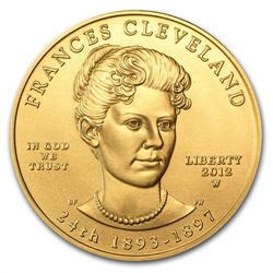 2012-W 1/2 oz Unc Gold Frances Cleveland - 2nd Term (w/