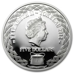 Tokelau 2012 Proof Silver $5 Ship - HMS Dolphin