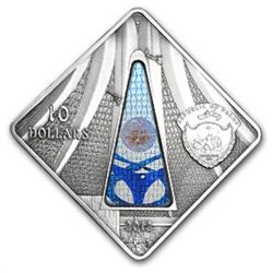 Palau 2012 Silver Proof $10 Holy Windows - Brasilia Cat