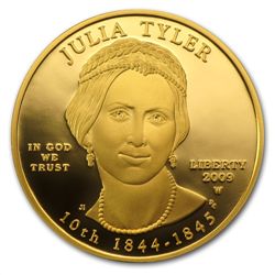 2009-W 1/2 oz Proof Gold Julia Tyler (w/Box &amp; CoA)