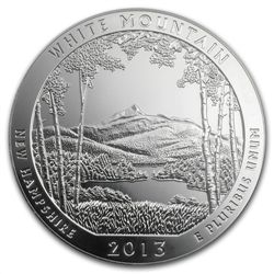 2013 5 oz Silver ATB White Mountain National Park, NH