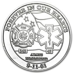 1 oz Forever In Our Hearts 9/11 Silver Round