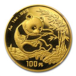 1994 1 oz Gold Chinese Panda MS-69 NGC - Small Date
