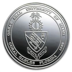 1 oz University of Miami Silver Round .999 Fine