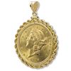 Image 1 : $20 Liberty Gold Double Eagle Pendant (Rope-ScrewTop Be