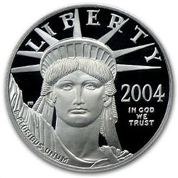 2004-W 1/4 oz Proof Platinum American Eagle PR-70 Regis