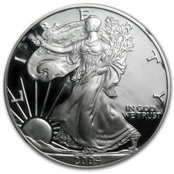 2004-W Proof Silver American Eagle PF-69 NGC (Retro Bla