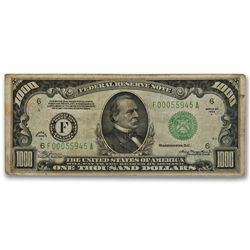 1934 $1000 Federal Reserve Notes Fine - Very Fine