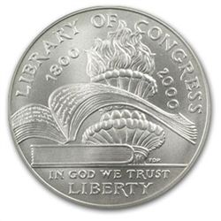2000-P Library of Congress $1 Silver Commemorative MS-7