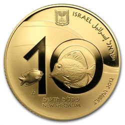 2012 Israel Coral Reef, Eilat 1/2 oz Proof Gold Coin