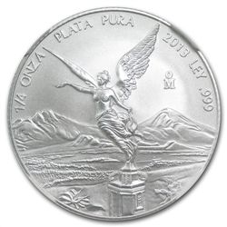 2013 1/4 oz Silver Libertad MS-70 NGC (ER) - Registry S