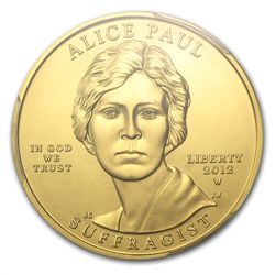 2012-W 1/2oz Uncirculated Gold Alice Paul PCGS MS-69 Fi