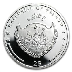 Palau 2010 Silver Proof $2 World of Insects - Grasshopp