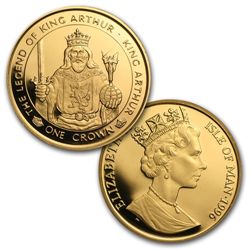Isle of Man Proof 1.80 oz Gold and Silver Set King Arth