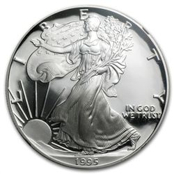 1995-P Proof Silver American Eagle PF-69 NGC (Retro Bla