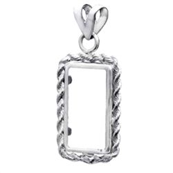 Sterling Silver Prong Rope Polished Bezel (1 Gram Bars)