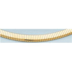 LIGHT OMEGA NECKLACE 6mm 16in. 25 grs 14kt Y Gold