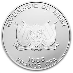 Niger 2012 Silver 1000 Francs CFA The Mecca-Qibla Kaaba