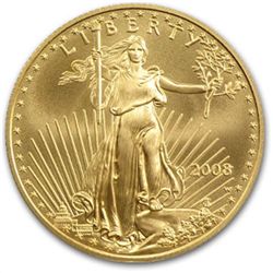 2008-W 1/2 oz Burnished Gold American Eagle (w/Box &amp