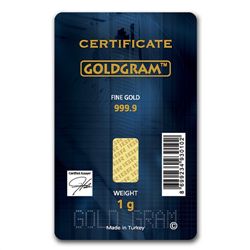 1 gram Istanbul Gold Refinery Bar (In Assay) .9999 Fine