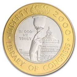 2000-W Library of Congress - $10 Gold/Platinum Comm - M