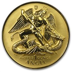 Isle of Man 2007 1 Oz Gold Angel NGC Gem Reverse Proof