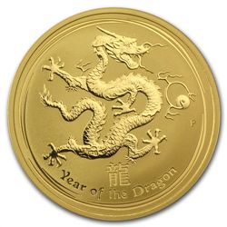 2012 1 oz Gold Lunar Year of the Dragon (Series II)