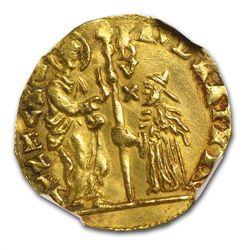 Venice Gold Zecchino (Ducat) 1779-1789 MS-61 NGC