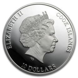 Cook Islands 2013 Silver $10 Nano Space - Exploration o