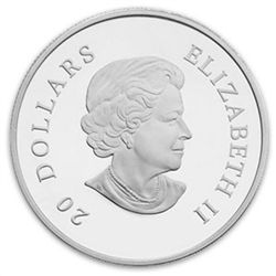 2012 1 oz Silver Canadian $20 Swarovski Crystal Holiday