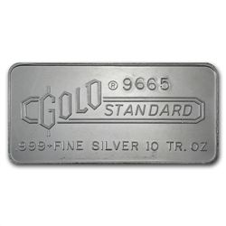 10 oz Engelhard Silver Bar (Gold Standard) .999 Fine