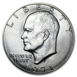 1971-1976 Eisenhower Dollar 40% Silver (BU) .3161 ASW